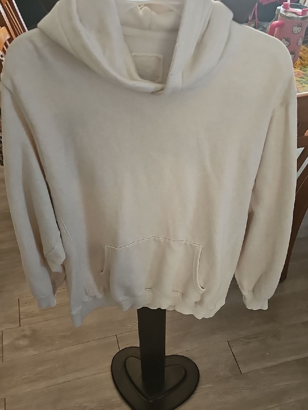aerie Cream Pullover Hoodie